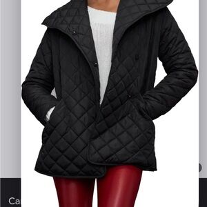 Carbon38 Quilted Coat Black
